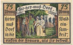 Hermsdorf - Gemeinde - 1.5.1921 - 75 Pfennig