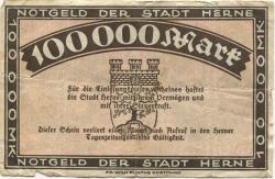 Herne - Stadt - 1.8.1923 - 100000 Mark