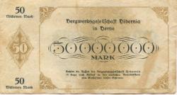 Herne - Bergwerksgesellschaft Hibernia - September 1923 - 50 Millionen Mark