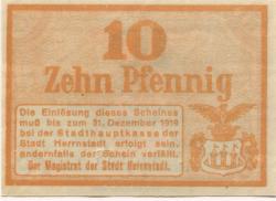 Herrnstadt (heute: PL-Wasosz) - Stadt - - 31.12.1919 - 10 Pfennig