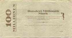Hoerde - Stadt und Kreis - 20.9.1923 - 100 Millionen Mark 