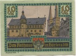 Höxter - Stadt - 1.5.1921 - 10 Pfennig 