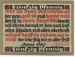 Höxter - Stadt - 1.5.1921 - 50 Pfennig 