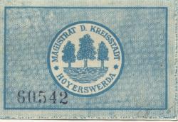 Hoyerswerda - Stadt - 10.6.1917 - 31.12.1921 - 10 Pfennig