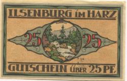 Ilsenburg - Gemeinde - 1.11.1920 - 31.12.1921 - 25 Pfennig 