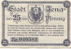 Jena - Stadt - 1.3.1917 - 25 Pfennig 