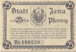 Jena - Stadt - 1.8.1920 - 25 Pfennig 