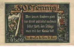 Jüterbog - Stadt - 1.10.1920 - 31.3.1922 - 80 Pfennig 