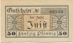 Juist - Gemeinde - 4.7.1919 - 50 Pfennig 