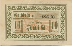 Juist - Gemeinde - 1.4.1920 - 10 Pfennig 