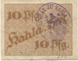 Kahla - Stadt - 1920 - 10 Pfennig 