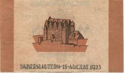Kaiserslautern - Stadt - 15.8.1923 - 1 Million Mark