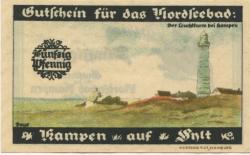 Kampen - Kurverwaltung - 1.9.1921 - 50 Pfennig