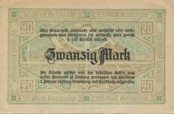 Karlsruhe - Stadt - 16.10.1918 - 1.2.1919 - 20 Mark