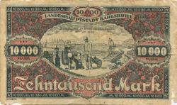 Karlsruhe - Stadt - Februar 1923 - 10000 Mark