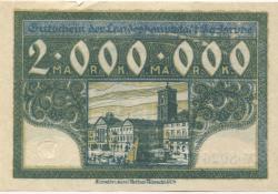 Karlsruhe - Stadt - August 1923 - 2 Millionen Mark