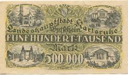 Karlsruhe - Stadt - 9.8.1923 - 500000 Mark