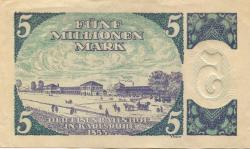 Karlsruhe - Stadt - 25.8.1923 - 5 Millionen Mark