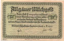 Kaufbeuren - Allgäuer Vereinsbank und Milchwirtschaftlicher Landesverband eV - 19.11.1923 - 15.12.1923 - 0.50 Gold-Mark