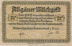Kaufbeuren - Allgäuer Vereinsbank und Milchwirtschaftlicher Landesverband eV - 19.11.1923 - 15.12.1923 - 1 Gold-Mark