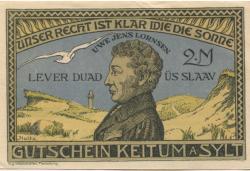 Keitum (heute: Sylt) - Gemeinde - 15.4.1920 - 2 Mark