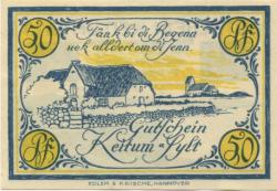 Keitum (heute: Sylt) - Gemeinde - - 31.10.1921 - 50 Pfennig