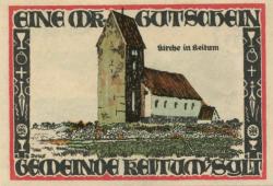 Keitum (heute: Sylt) - Gemeinde - 1.9.1921 - 1 Mark