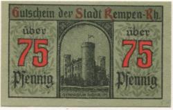 Kempen - Stadt - 9.3.1920 - 75 Pfennig