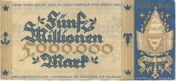 Kiel - Stadt - 1.9.1923 - 5 Millionen Mark 