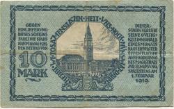 Kiel - Stadt - 15.10.1918 - 1.2.1919 - 10 Mark
