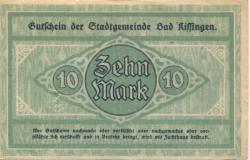 Kissingen (Bad) - Stadt - 20.11.1918 - 1.2.1919 - 10 Mark 
