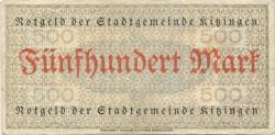 Kitzingen - Stadt - 30.9.1922 - 500 Mark