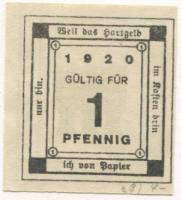 Kitzingen - Städtische Sparkasse - 1920 - 1 Pfennig 
