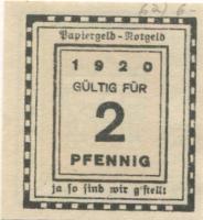 Kitzingen - Städtische Sparkasse - 1920 - 2 Pfennig 