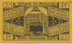 Klein-Nordende-Lieth - Gemeinde - - 31.12.1921 - 25 Pfennig 