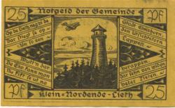 Klein-Nordende-Lieth - Gemeinde - - 31.12.1921 - 25 Pfennig 