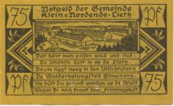 Klein-Nordende-Lieth - Gemeinde - - 31.12.1921 - 75 Pfennig 