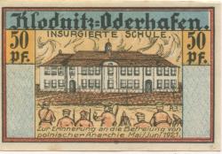 Klodnitz-Oderhafen (heute: PL-Kedzierzyn-Kozle) - Gemeinde - 1.7.1921 - 50 Pfennig 