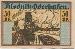 Klodnitz-Oderhafen (heute: PL-Kedzierzyn-Kozle) - Gemeinde - 1.7.1921 - 50 Pfennig 