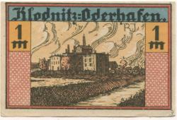 Klodnitz-Oderhafen (heute: PL-Kedzierzyn-Kozle) - Gemeinde - 1.7.1921 - 1 Mark