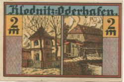 Klodnitz-Oderhafen (heute: PL-Kedzierzyn-Kozle) - Gemeinde - 1.7.1921 - 2 Mark 