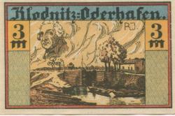 Klodnitz-Oderhafen (heute: PL-Kedzierzyn-Kozle) - Gemeinde - 1.7.1921 - 3 Mark 