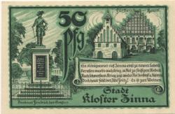 Kloster Zinna (heute: Jüterbog) - Stadt - 7.9.1920 - 50 Pfennig 
