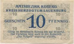 Koberg - Amtsbezirk - 3.3.1921 - 10 Pfennig 