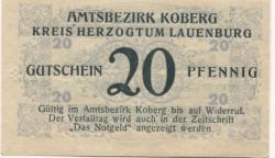 Koberg - Amtsbezirk - 3.3.1921 - 20 Pfennig 
