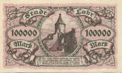Lahr - Stadt - 10.8.1923 - 100000 Mark 