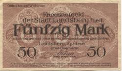 Landsberg - Stadt - April 1919 - 50 Mark