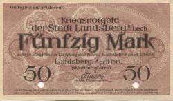 Landsberg - Stadt - April 1919 - 50 Mark