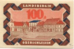 Landsberg (heute: PL-Gorzów Slaski) - Stadt - 20.3.1921 - 1.3.1922 - 100 Pfennig