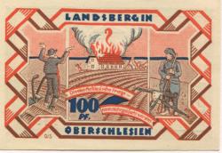 Landsberg (heute: PL-Gorzów Slaski) - Stadt - 24.5. 1921 - 1.3.1922 - 75 Pfennig